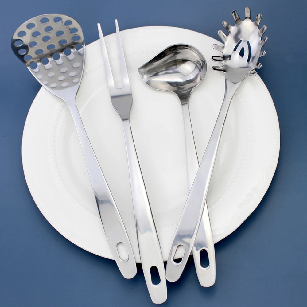 Deluxe Range of Cooking Utensils Antique or Polished Mirror Finish