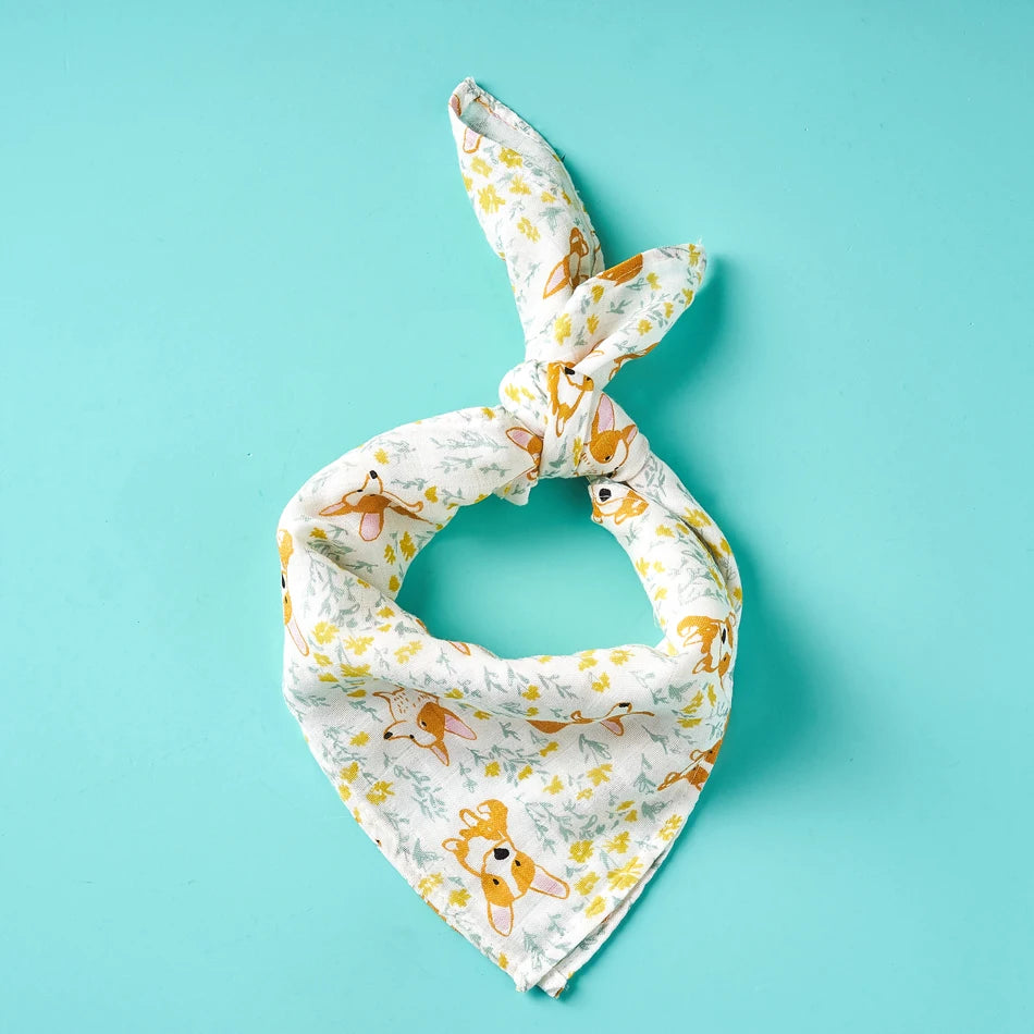 Kangobaby -My Soft Life- 5pieces Set Bamboo Cotton Swaddle Blanket Baby Bandana Bib Set