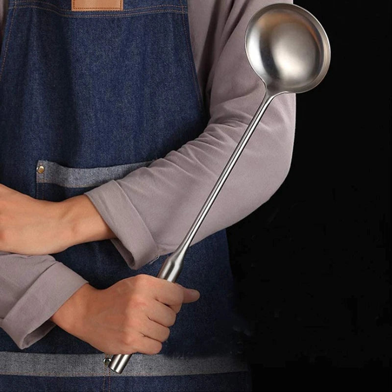 Soup Ladle, Wok Spatula with Long Handle. Rustproof, Heat Resistance Stainless steel