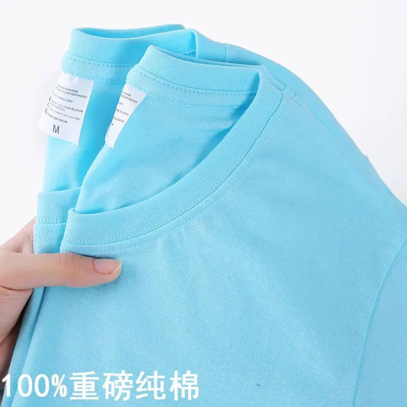 100% Cotton T-shirt O Neck Short-sleeve