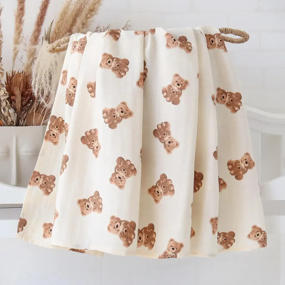 Bamboo Baby Blankets Newborn Muslin Swaddle 120x120 Baby Wrap