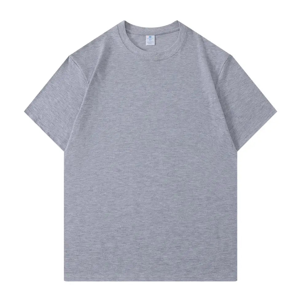 100% Cotton Basic White T Shirt Unisex Crew Neck