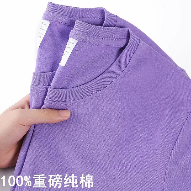 100% Cotton T-shirt O Neck Short-sleeve