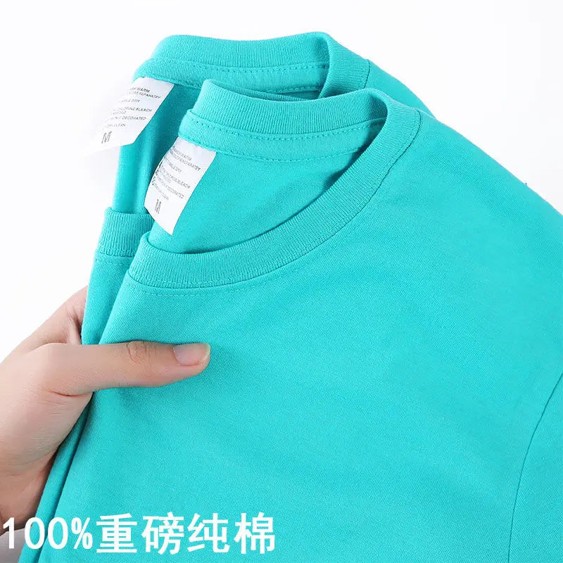 100% Cotton T-shirt O Neck Short-sleeve