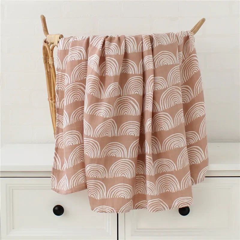 Bamboo Baby Blankets Newborn Muslin Swaddle 120x120 Baby Wrap