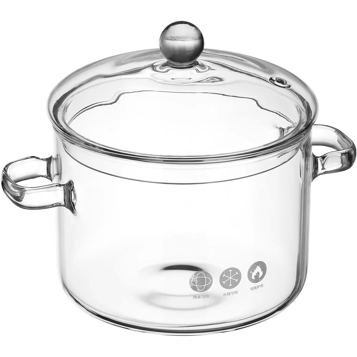 Clear Saucepan Cooking Pot with Lid High Borosilicate