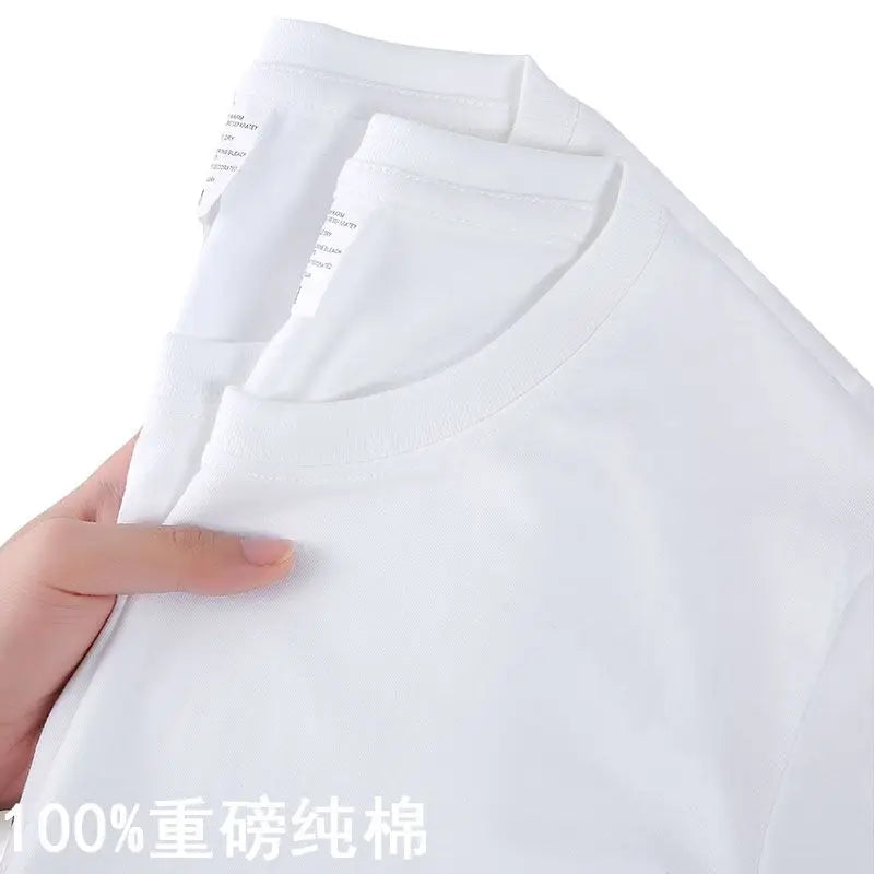 100% Cotton T-shirt O Neck Short-sleeve