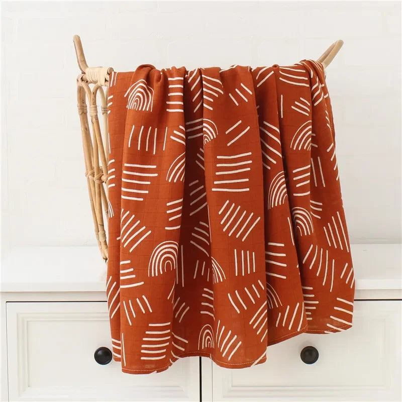 Bamboo Baby Blankets Newborn Muslin Swaddle 120x120 Baby Wrap