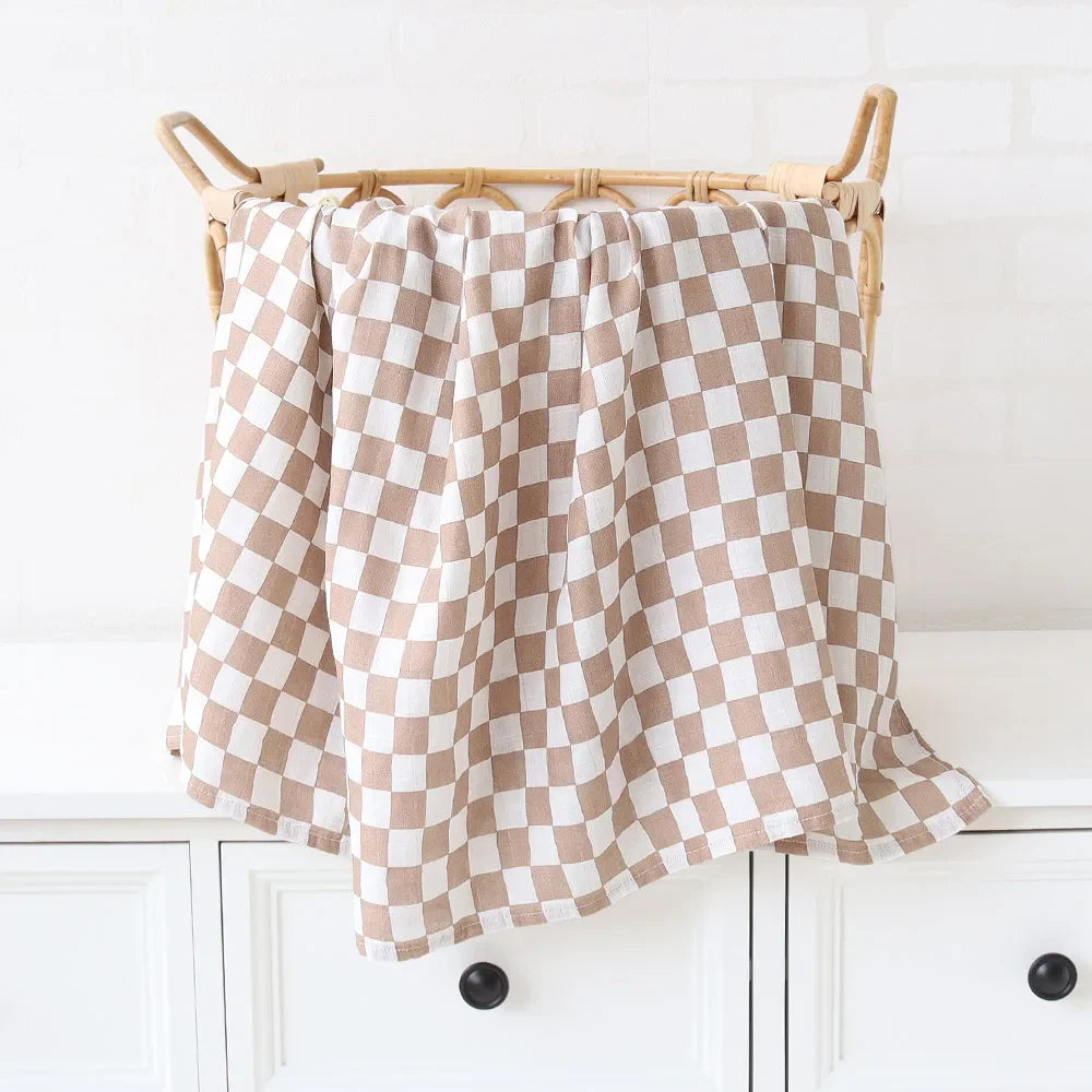 Bamboo Baby Blankets Newborn Muslin Swaddle 120x120 Baby Wrap