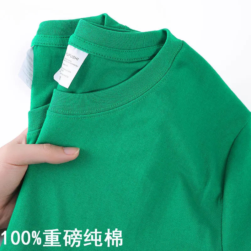 100% Cotton T-shirt O Neck Short-sleeve