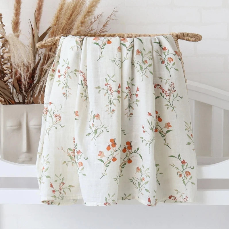 Bamboo Baby Blankets Newborn Muslin Swaddle 120x120 Baby Wrap