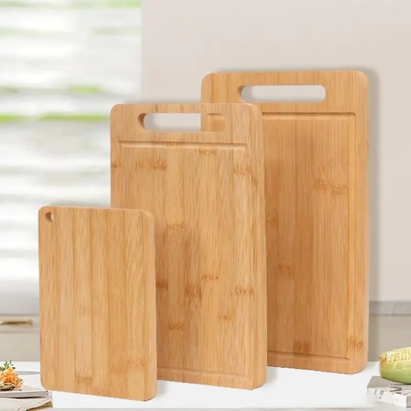 Large Kitchen Bamboo Cutting Board. Double-sided and Wall Hangable Chopping Board