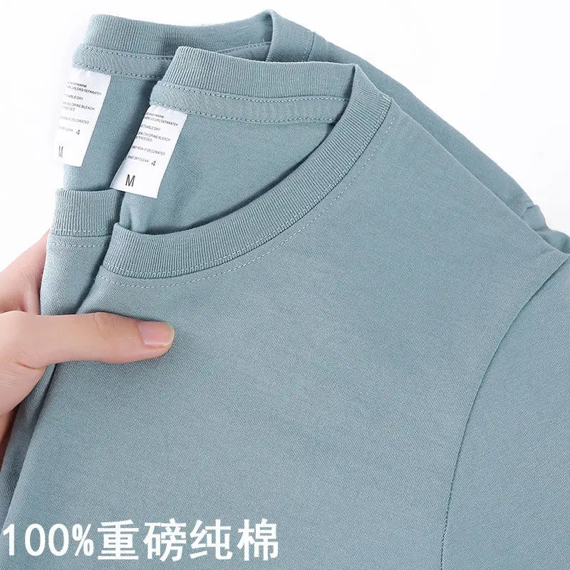 100% Cotton T-shirt O Neck Short-sleeve