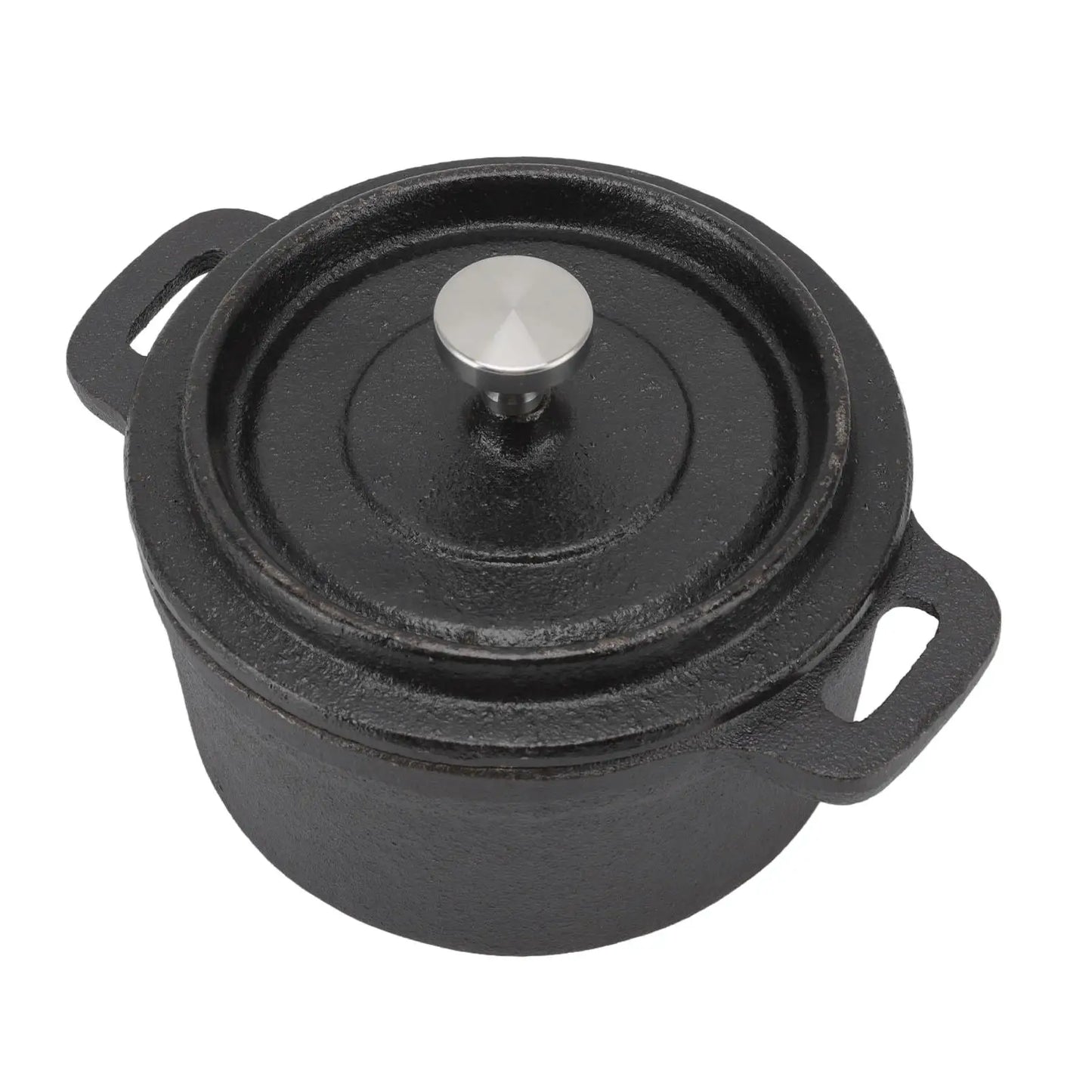Reliable Heat Distribution Dutch Oven, Cast Iron Pot - For Slow Cook, BBQ, Bake - Ergonomic Handle - Heat Preservation