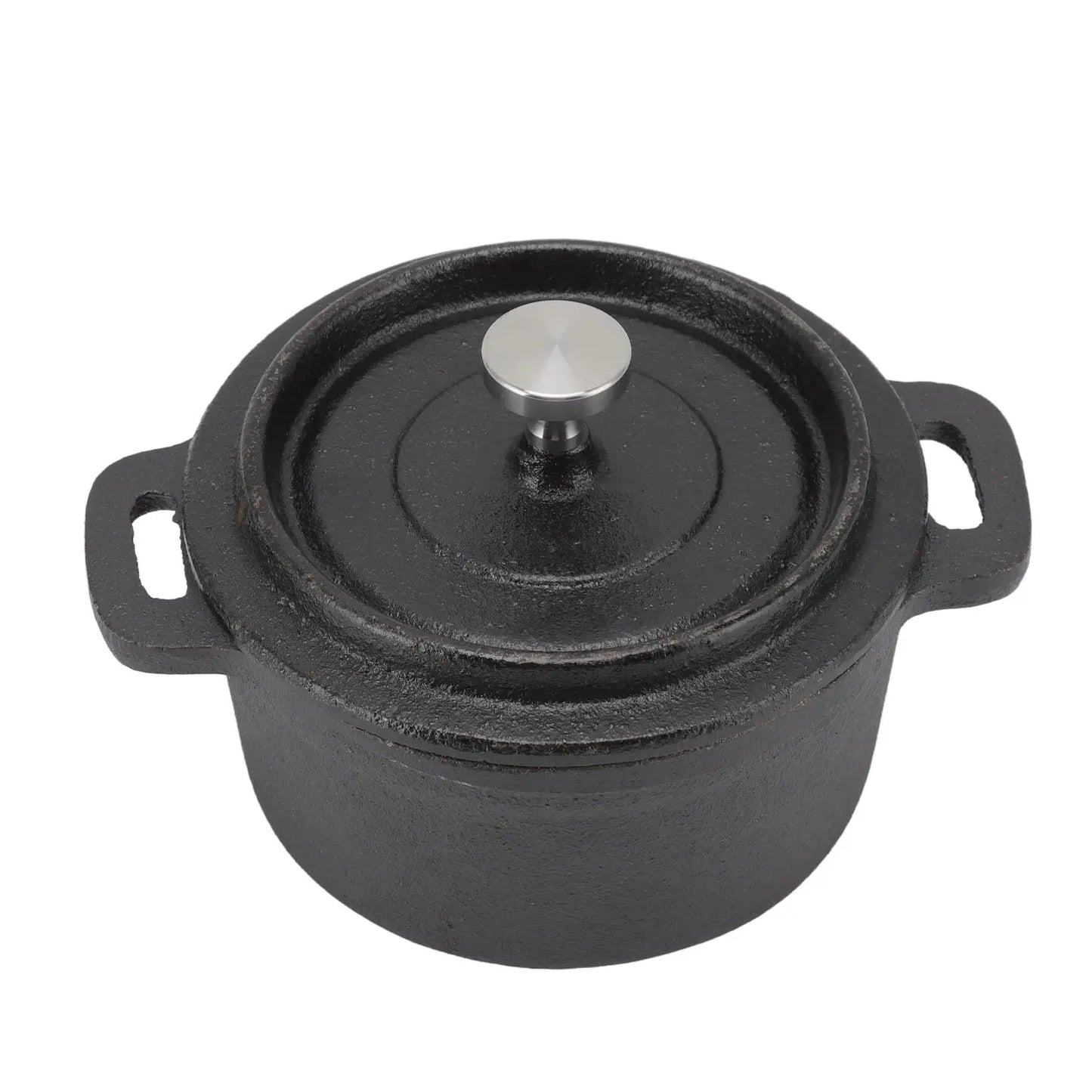 Reliable Heat Distribution Dutch Oven, Cast Iron Pot - For Slow Cook, BBQ, Bake - Ergonomic Handle - Heat Preservation