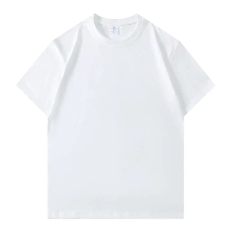 100% Cotton Basic White T Shirt Unisex Crew Neck