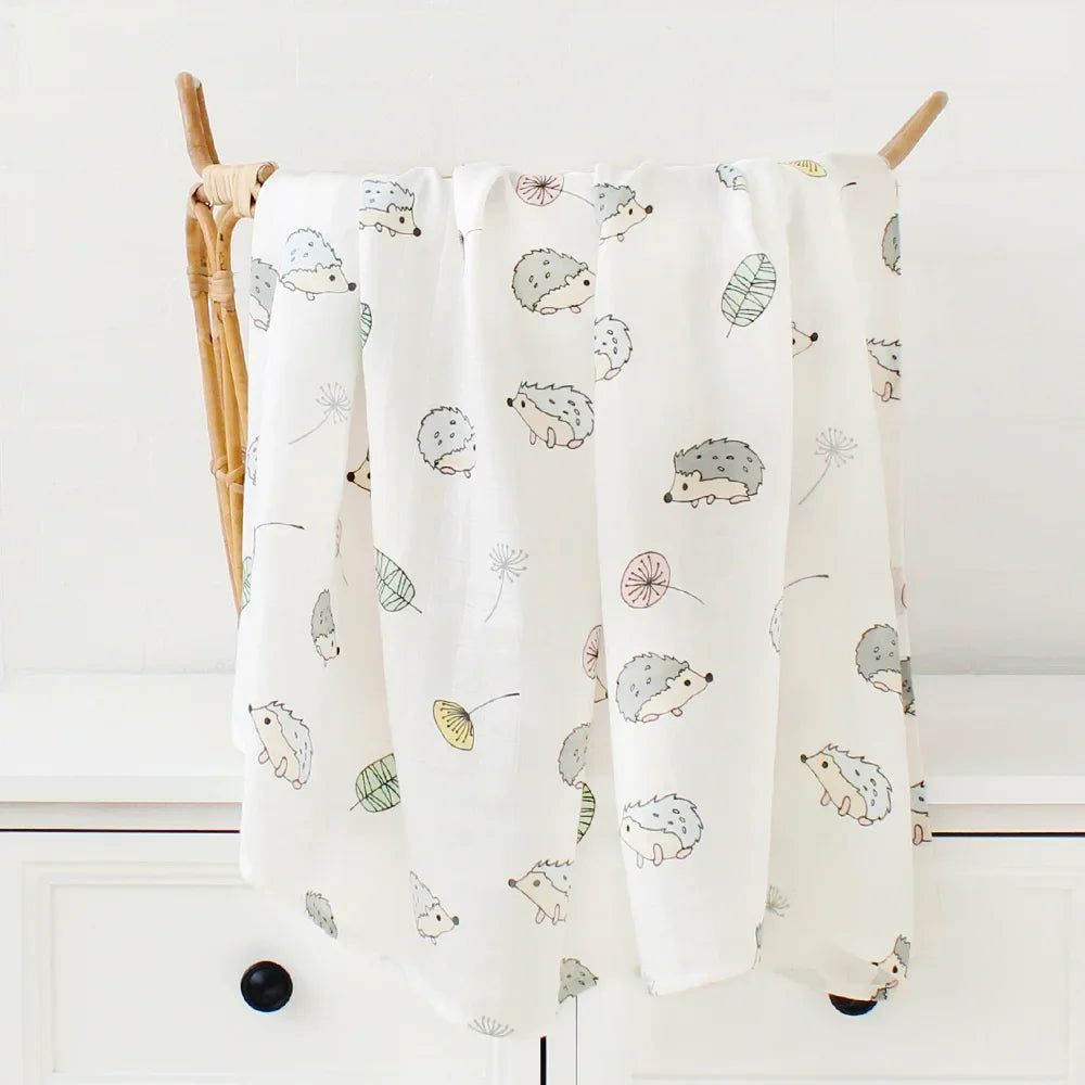 Bamboo Baby Blankets Newborn Muslin Swaddle 120x120 Baby Wrap