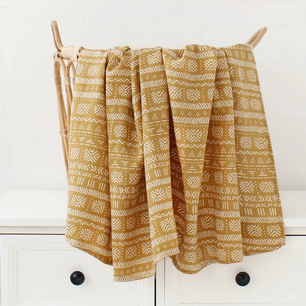 Bamboo Baby Blankets Newborn Muslin Swaddle 120x120 Baby Wrap