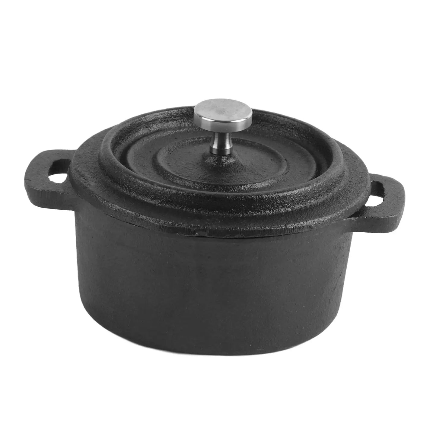 Reliable Heat Distribution Dutch Oven, Cast Iron Pot - For Slow Cook, BBQ, Bake - Ergonomic Handle - Heat Preservation