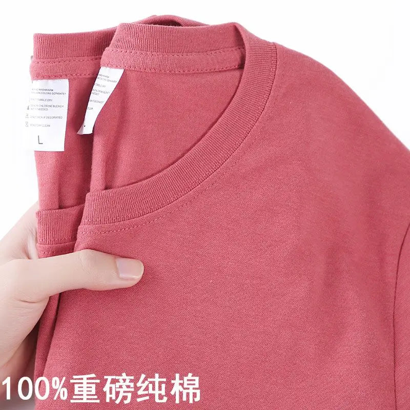 100% Cotton T-shirt O Neck Short-sleeve