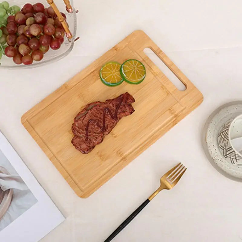 Large Kitchen Bamboo Cutting Board. Double-sided and Wall Hangable Chopping Board
