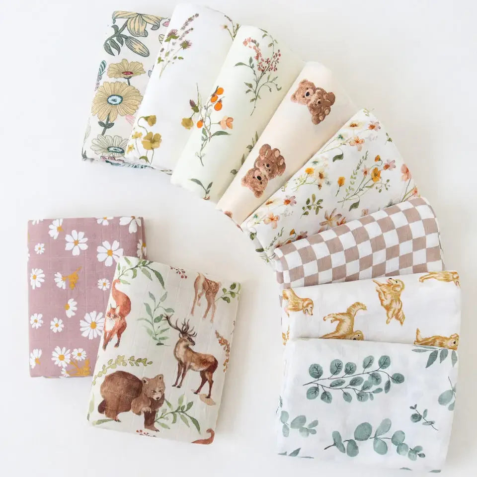 Bamboo Baby Blankets Newborn Muslin Swaddle 120x120 Baby Wrap