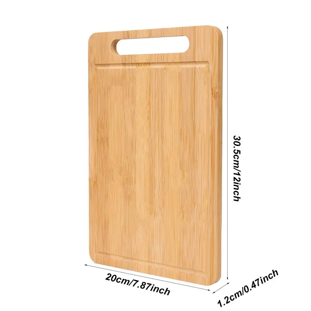Large Kitchen Bamboo Cutting Board. Double-sided and Wall Hangable Chopping Board