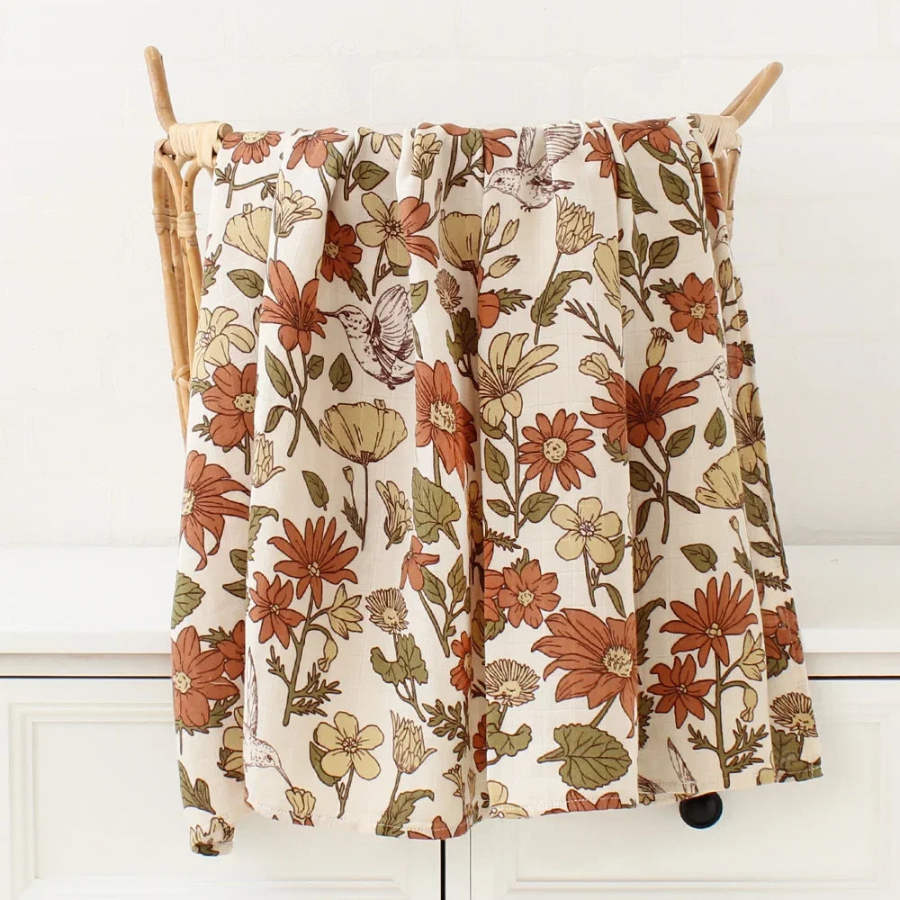 Bamboo Baby Blankets Newborn Muslin Swaddle 120x120 Baby Wrap