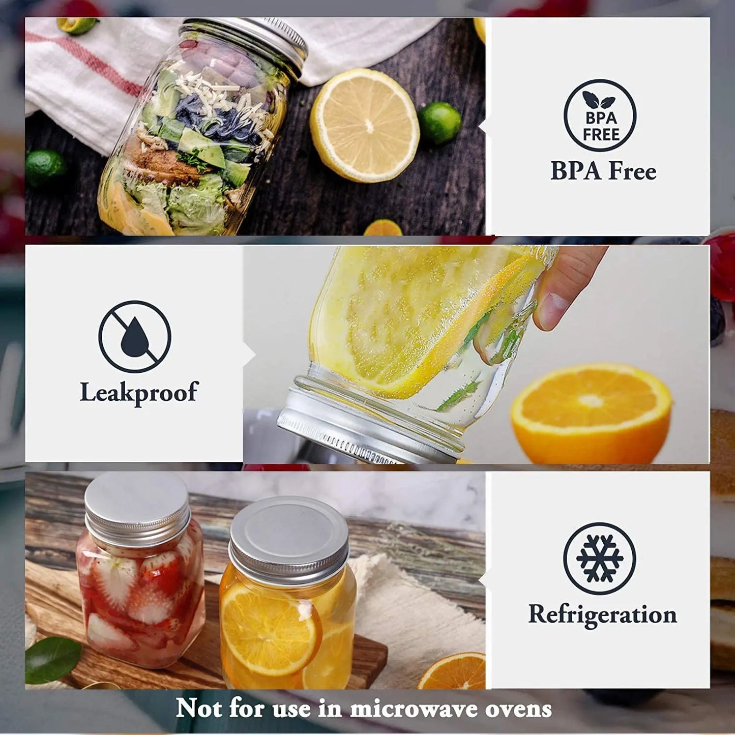Mason Jars With Regular Lids and Bands