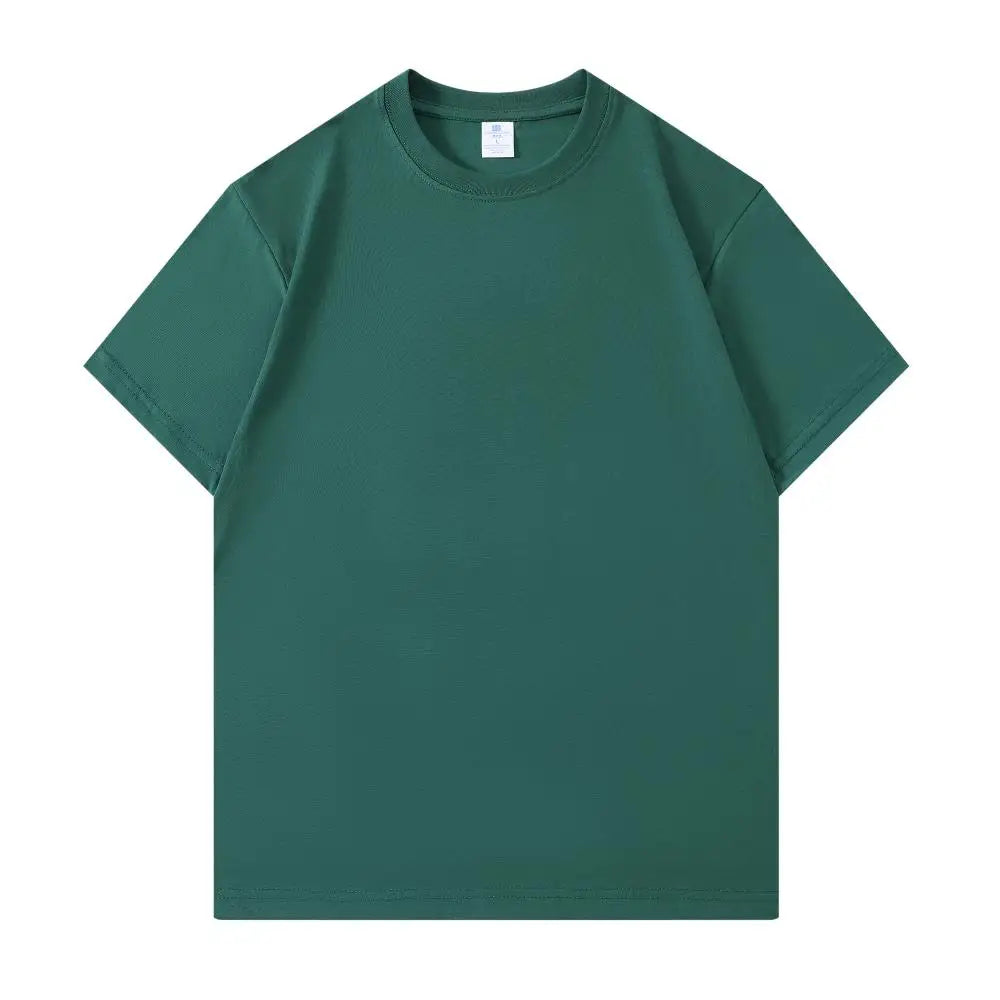 100% Cotton Basic White T Shirt Unisex Crew Neck