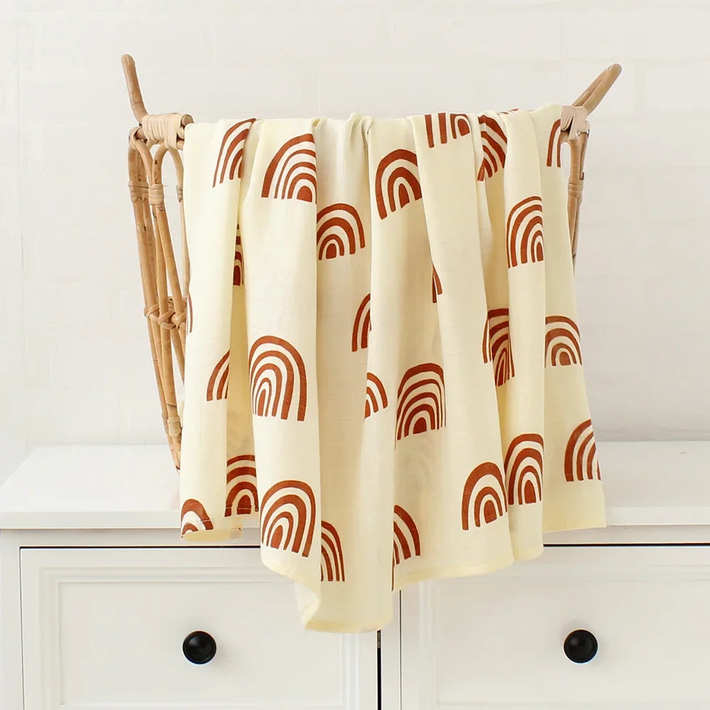Bamboo Baby Blankets Newborn Muslin Swaddle 120x120 Baby Wrap