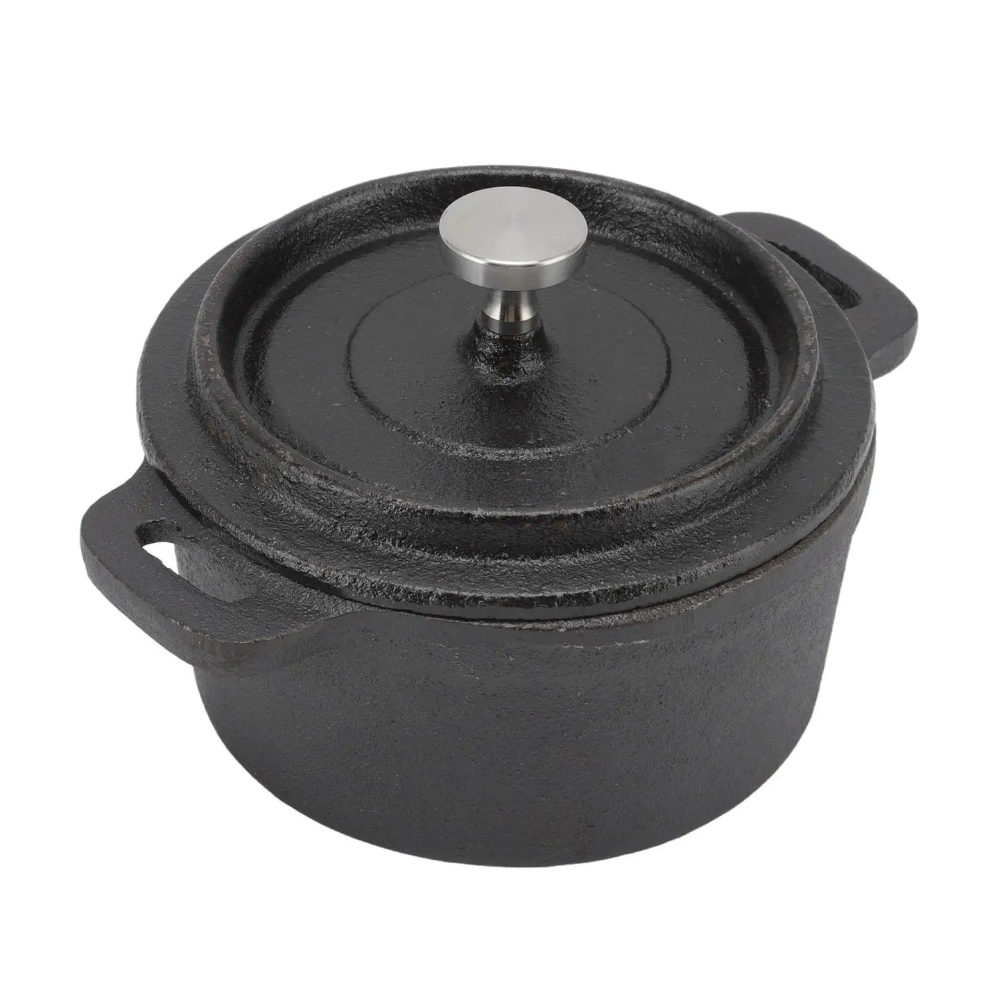 Reliable Heat Distribution Dutch Oven, Cast Iron Pot - For Slow Cook, BBQ, Bake - Ergonomic Handle - Heat Preservation
