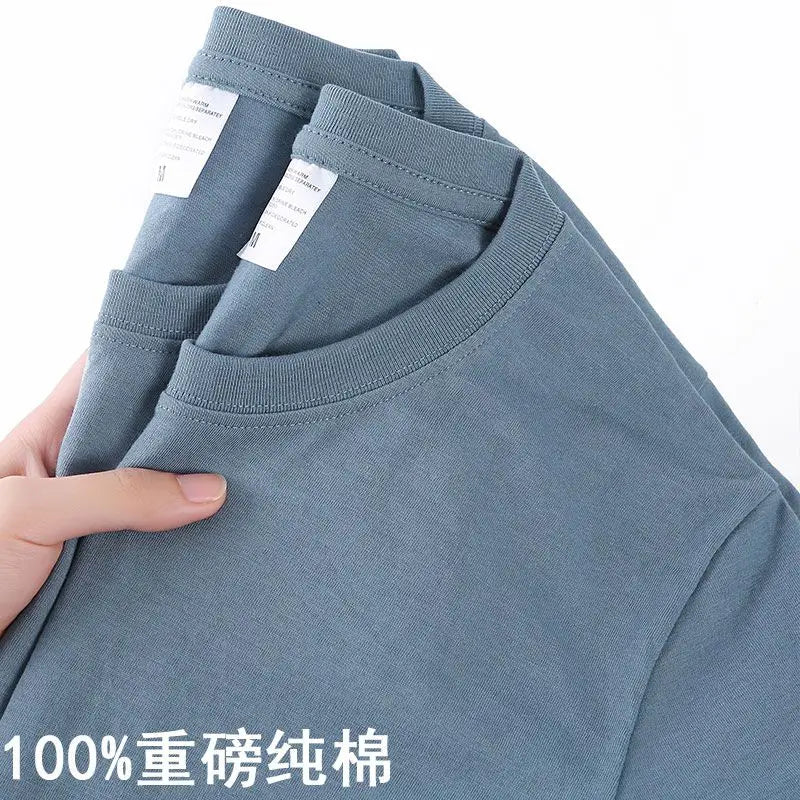 100% Cotton T-shirt O Neck Short-sleeve