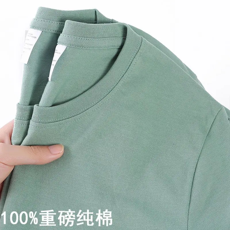 100% Cotton T-shirt O Neck Short-sleeve
