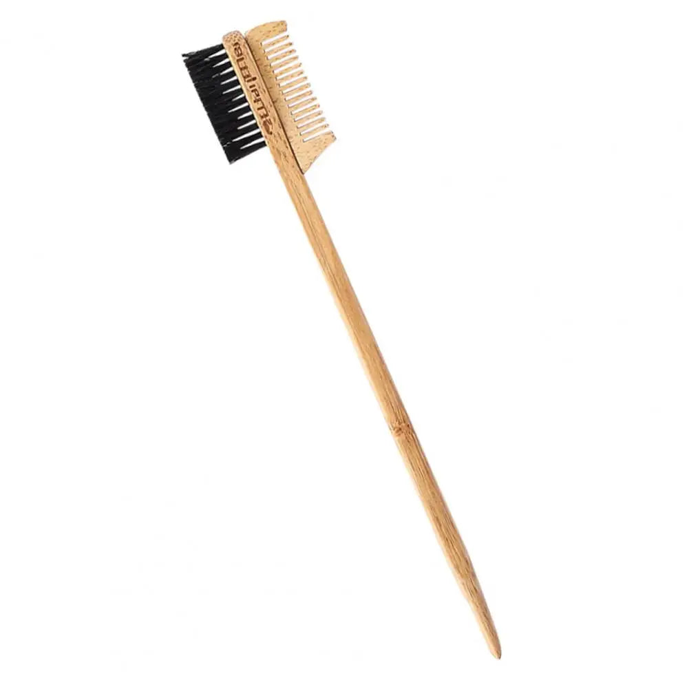 Dual Edge Beauty Brush Bamboo- Wooden Lash & Brow Brush- Makeup Tools