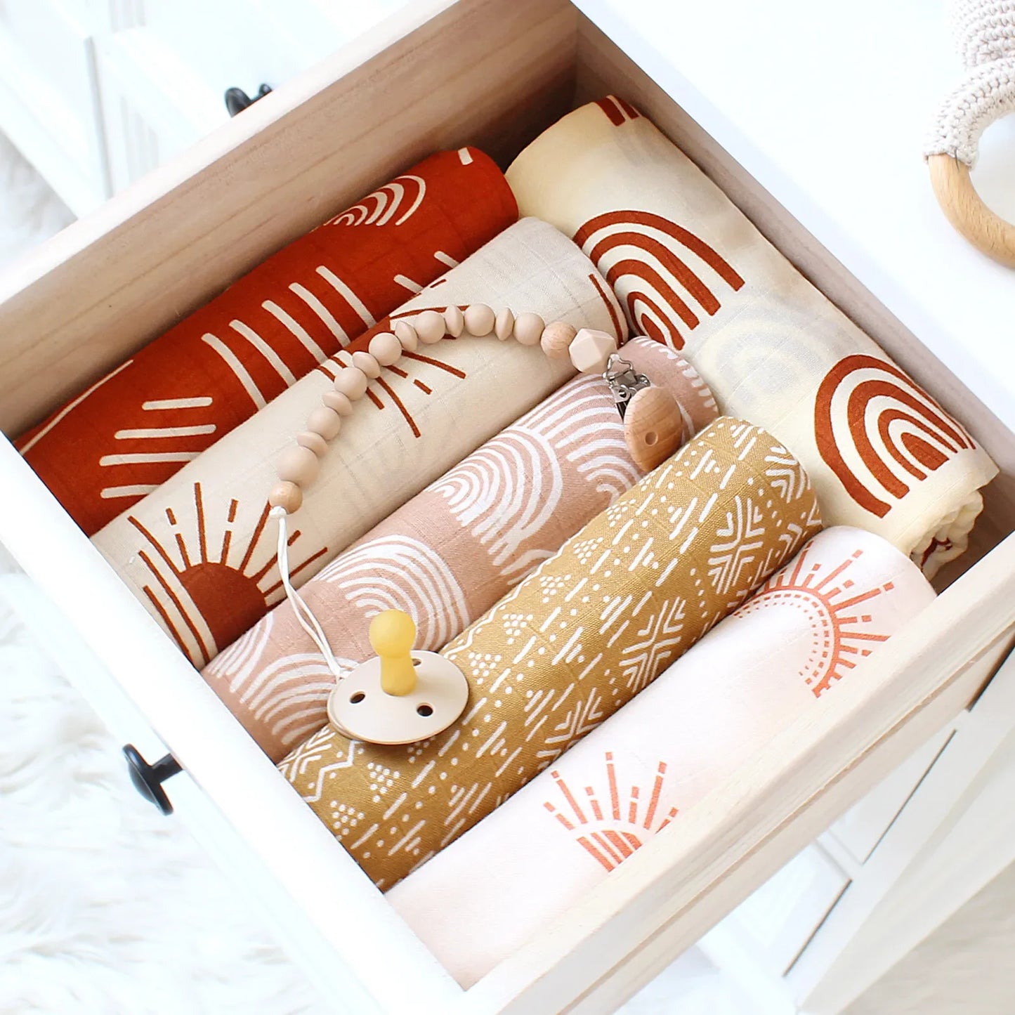 Bamboo Baby Blankets Newborn Muslin Swaddle 120x120 Baby Wrap