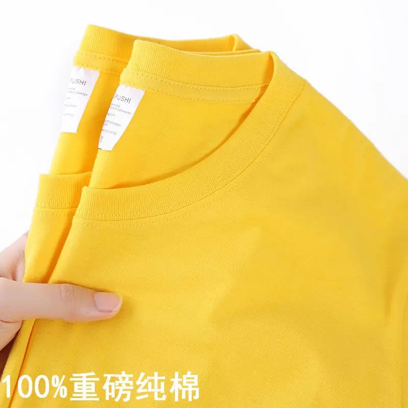 100% Cotton T-shirt O Neck Short-sleeve