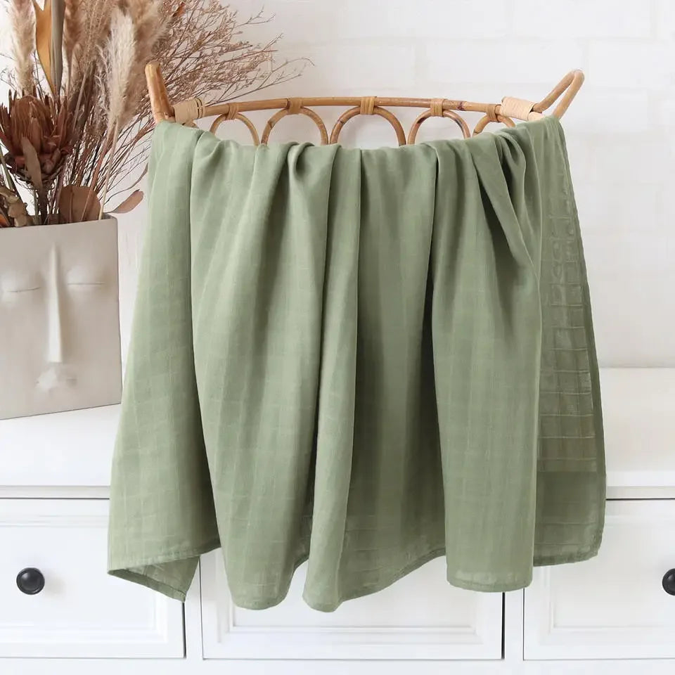 Bamboo Baby Blankets Newborn Muslin Swaddle 120x120 Baby Wrap