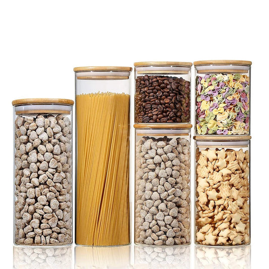 Glass Food Storage Container Cans for Bulk Food Storage. Spices, Pasta, Herbs, Snacks, Lollies, Dry Foods