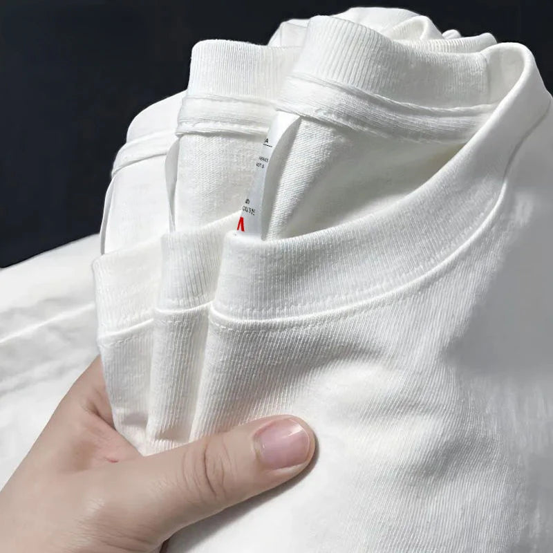 100% Cotton Solid Leisure Short Sleeve T-shirt
