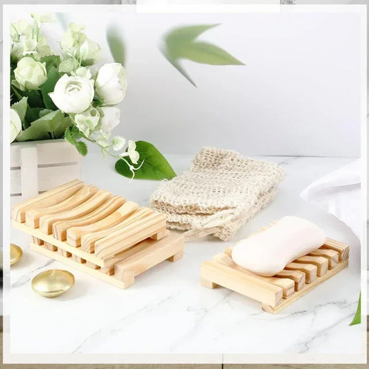 Natural Bamboo & Wood Soap Dishes