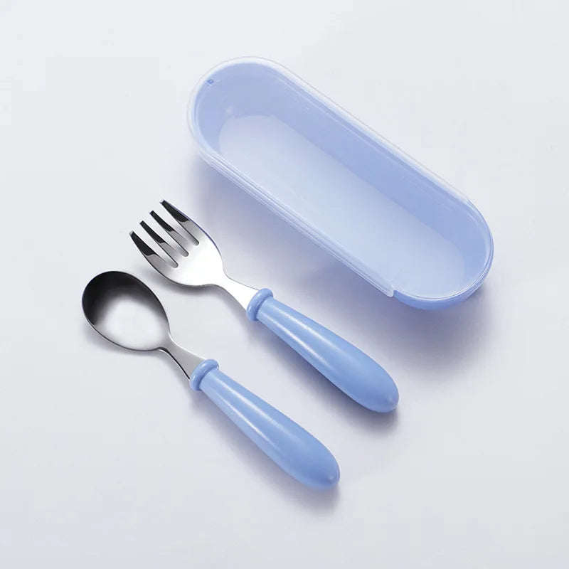 Stainless Steel Toddler Dinnerware Set - Baby Cutlery Set