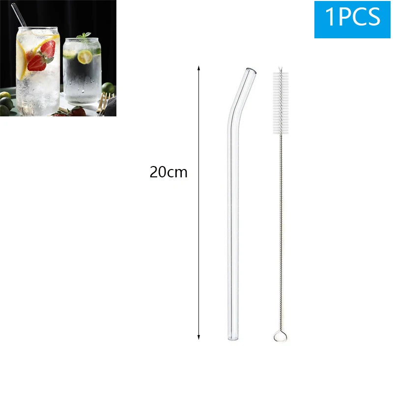 Multipack Glass and Metal Straws with Brushes Eco Friendly Reusable