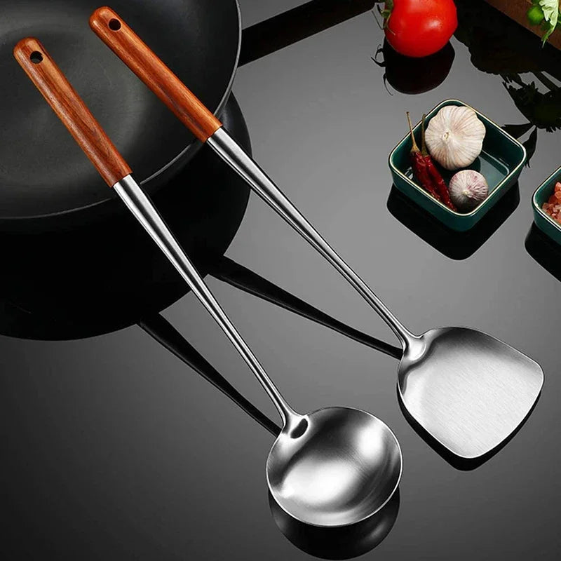 Luxe Design Wok Spatula & Ladle Tool Set