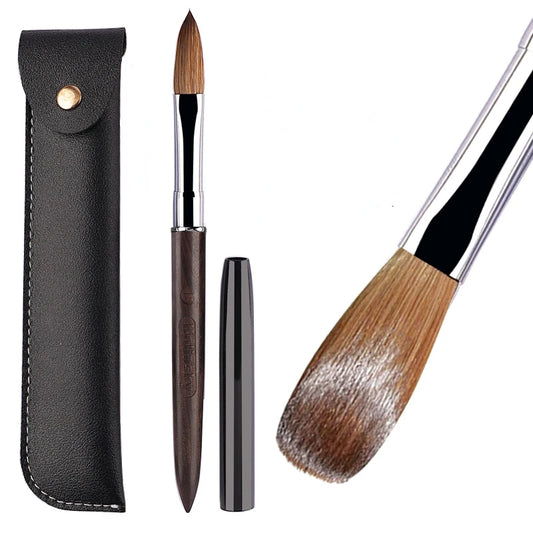 100% Kolinsky Hair LUXURY Nail Art Brush Purple Sandalwood Handle