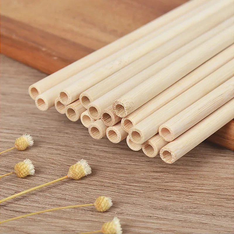 5/10pcs Reusable Bamboo Straws Natural Eco-friendly Bar Accessories