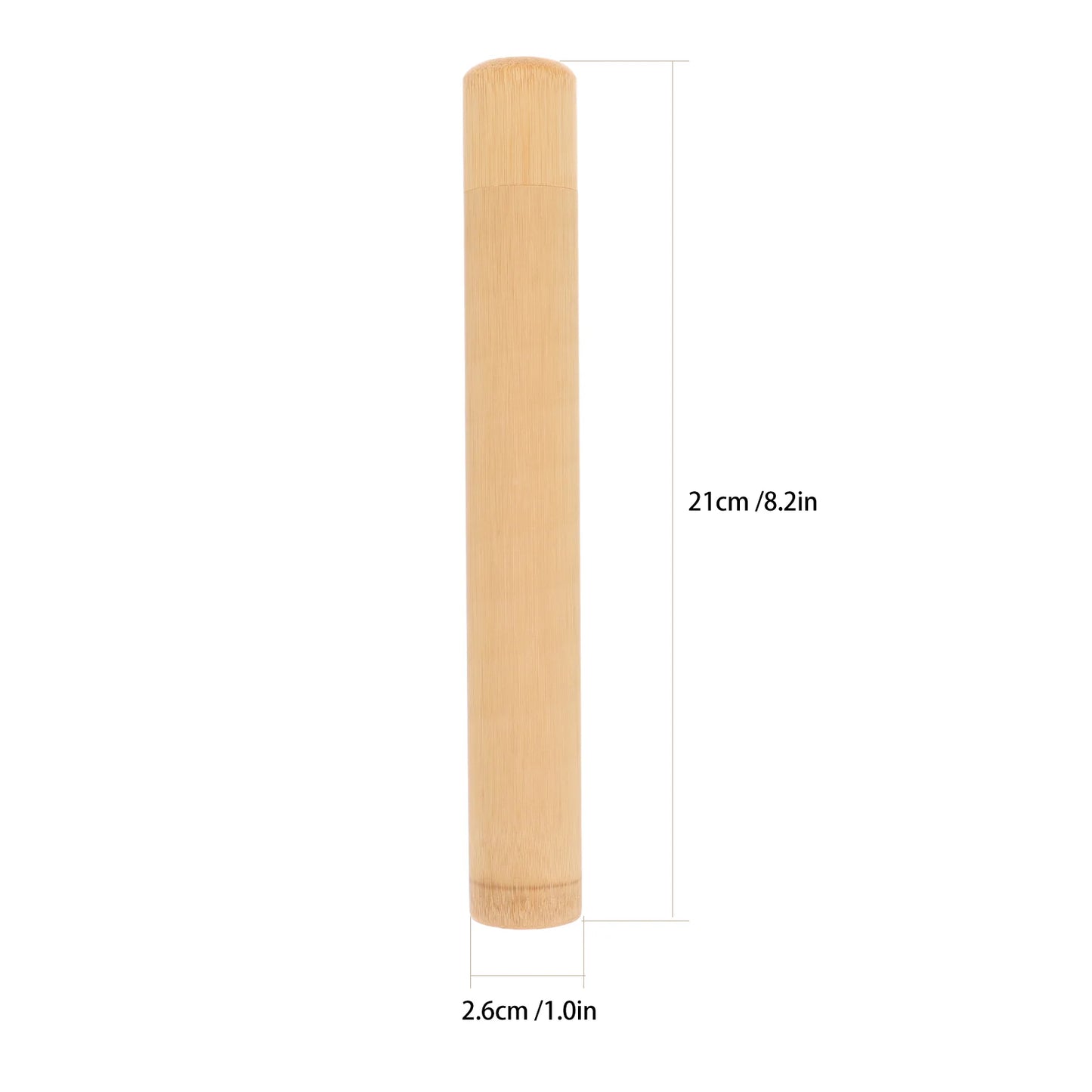 Compact Bamboo Toothbrush Storage Case