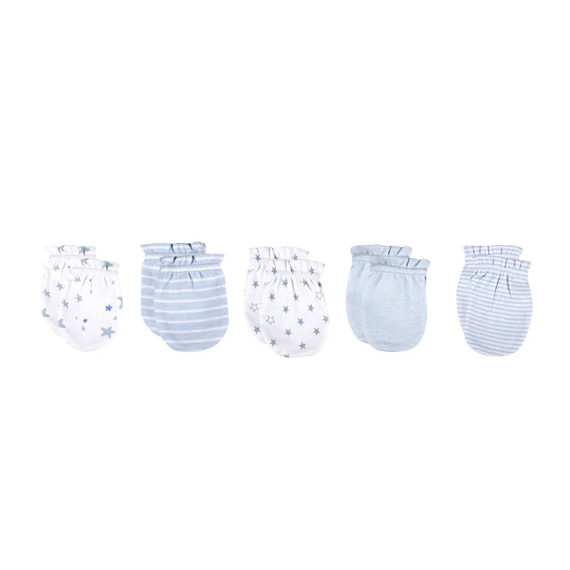 5 pack Newborn Baby Mittens 100% Cotton 0-6 Months Baby