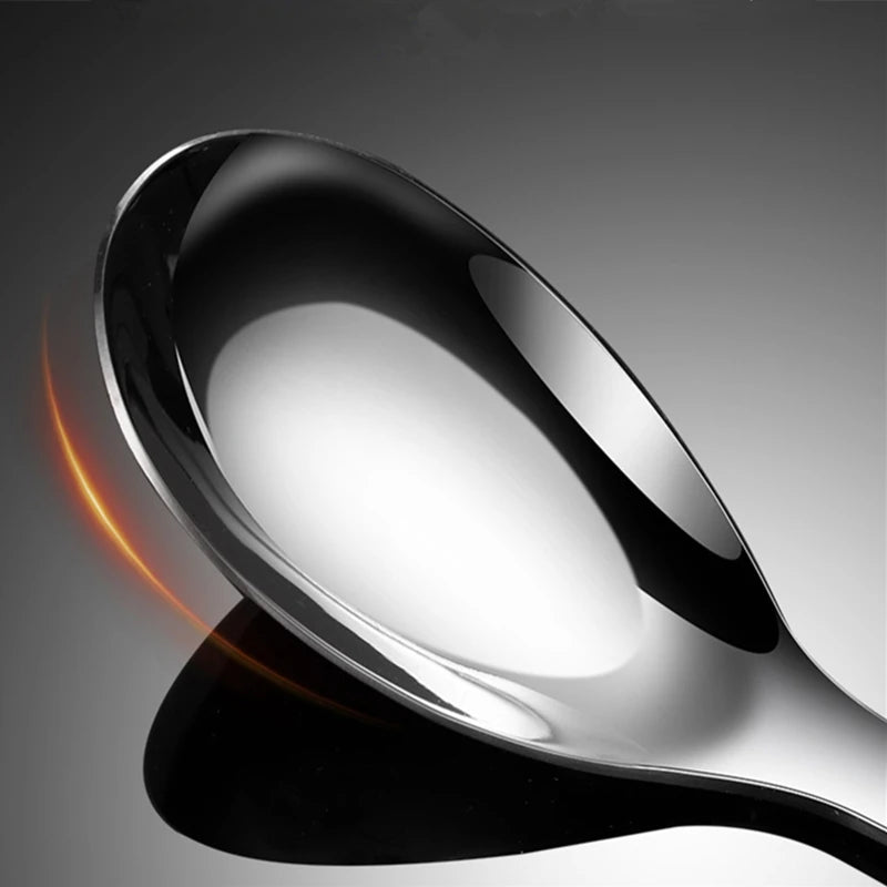Korean Style Stainless Steel Flat-bottomed Spoon