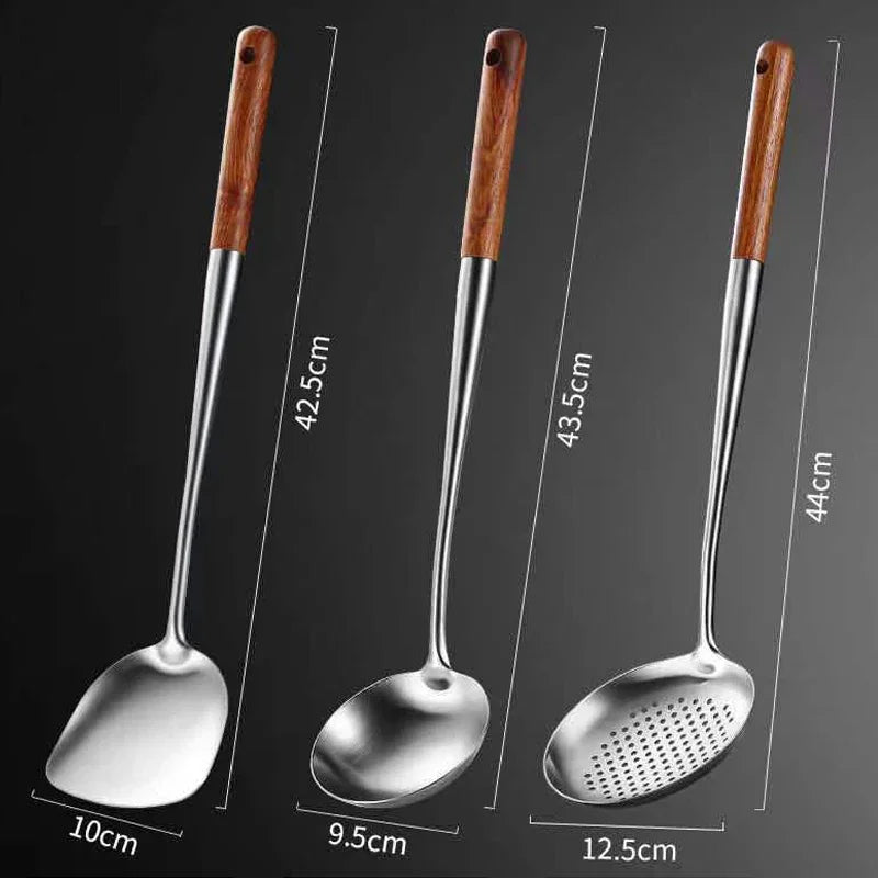Luxe Design Wok Spatula & Ladle Tool Set